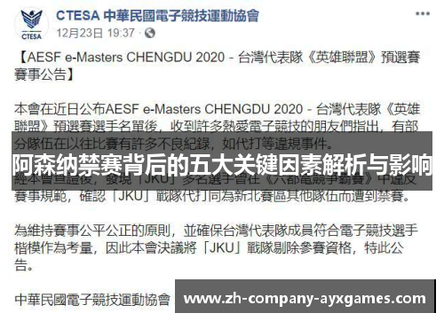 阿森纳禁赛背后的五大关键因素解析与影响